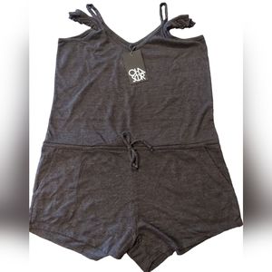 Chaser Womens Short Romper Gray Size M NWT